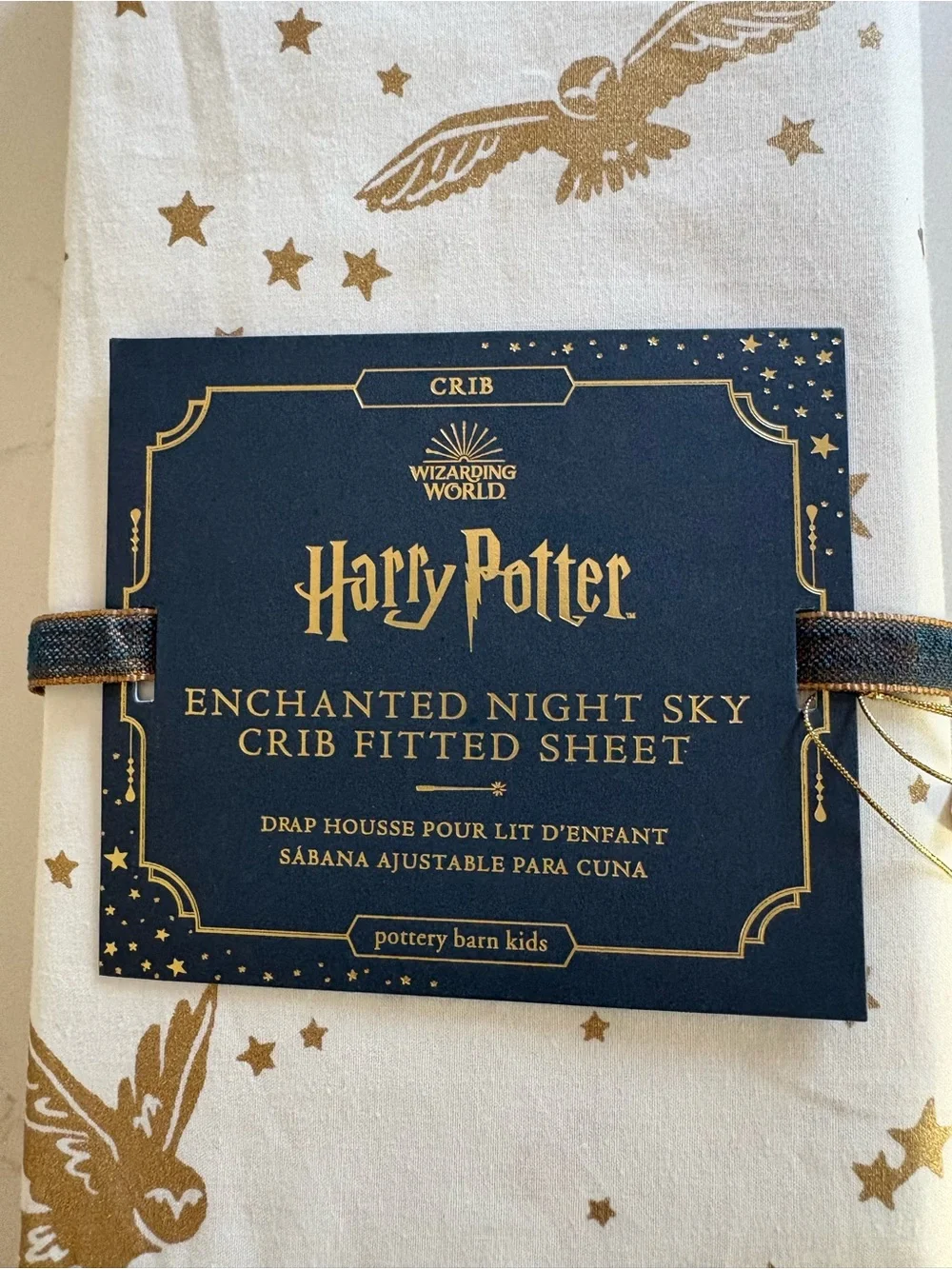 Potter Barn Kids Harry Potter Enchanted Night Sky Fitted Crib Fitted Sheet NWT
